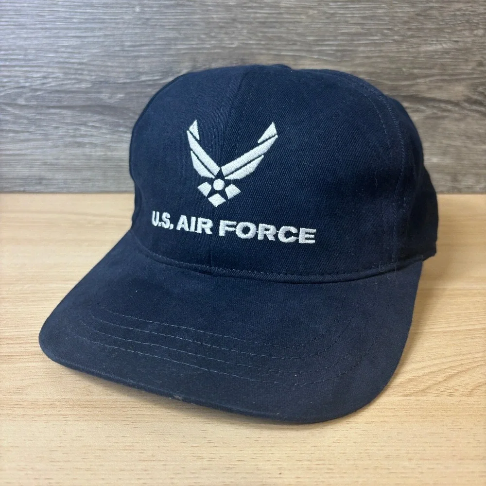Air Force Hat Cap Fitted‎ One Size Blue Navy USA Made